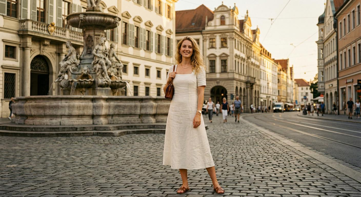Escort Augsburg - Maximilianstrasse with Hercules Fountain Escort Augsburg - Maximilianstrasse with Hercules Fountain