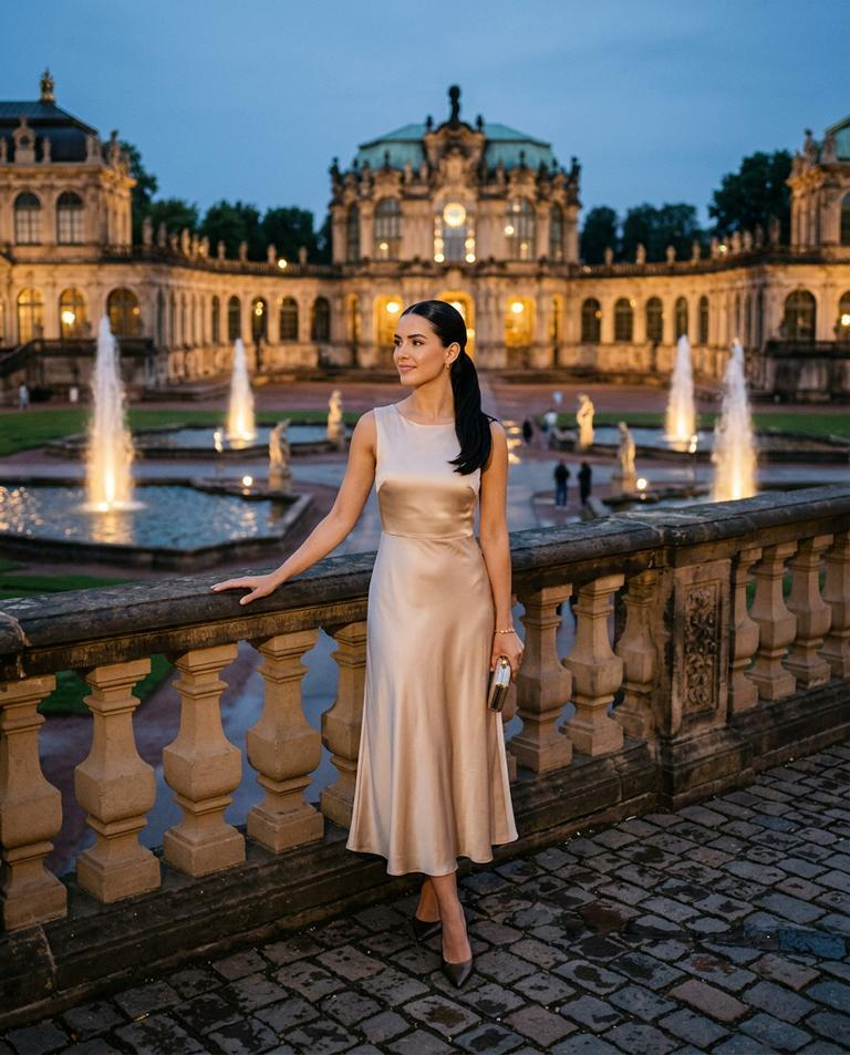 Escort Date Dresden - Zwinger Palace at Night with Illuminated Baroque Facade Escort Date Dresden - Zwinger Palace at Night with Illuminated Baroque Facade